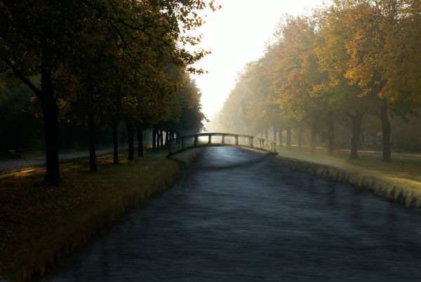 Footbridge over river